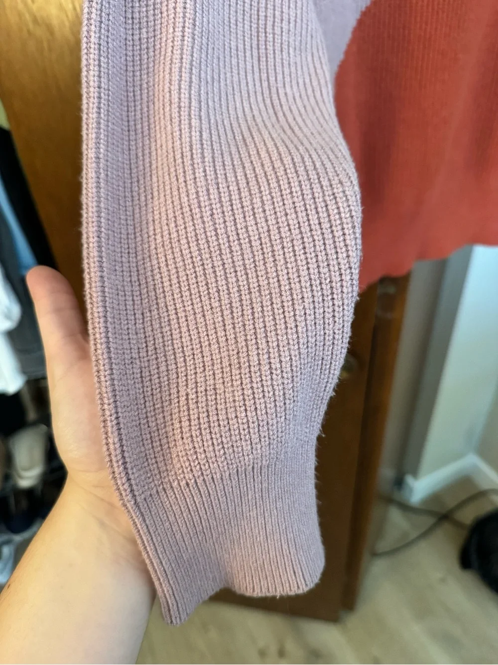 Sophie Rue Colorblock Crewneck Sweater - Cream, Blush Pink & Coral